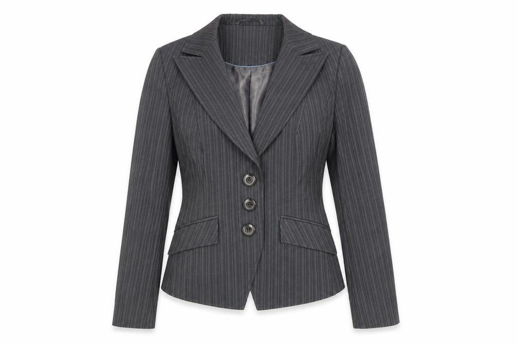 Next Women's Grey Pinstripe Blazer Size 6 Petite