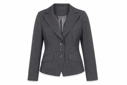 Next Women's Grey Pinstripe Blazer Size 6 Petite