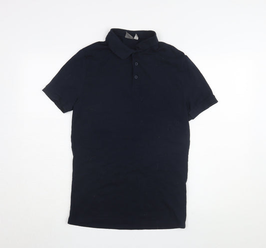 ASOS Men's Blue Polo T-Shirt M Collared Solid