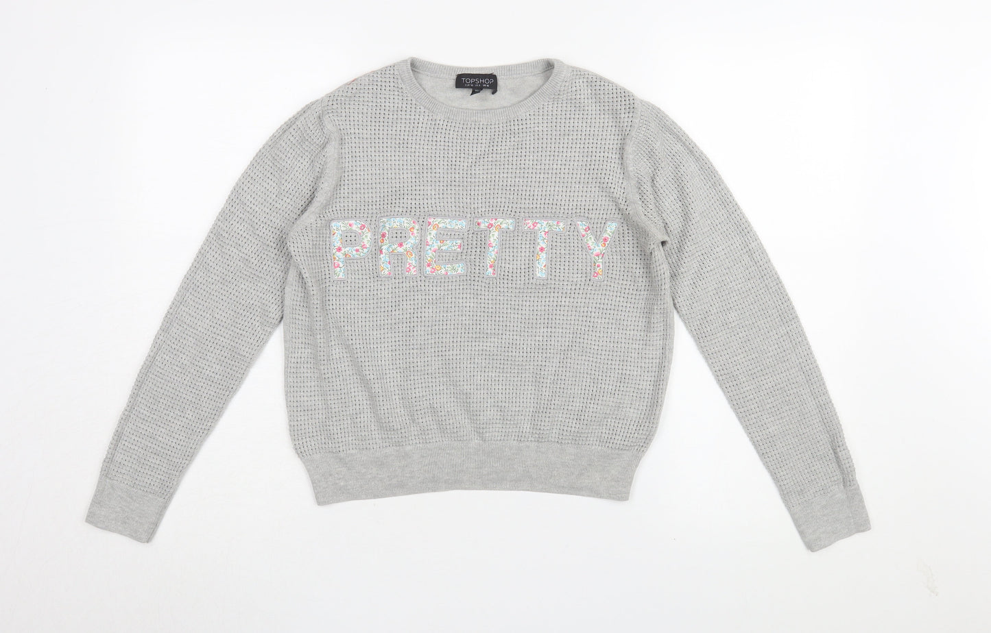Topshop Women’s Grey Pullover Jumper Size 10