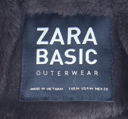 Zara Women's Yellow Puffer Jacket, UK 0, Winter Casual
