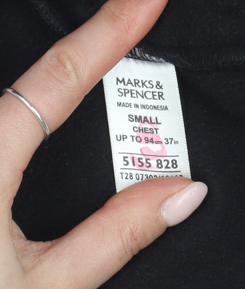 Marks and Spencer Men's Black Fleece Jacket Size S