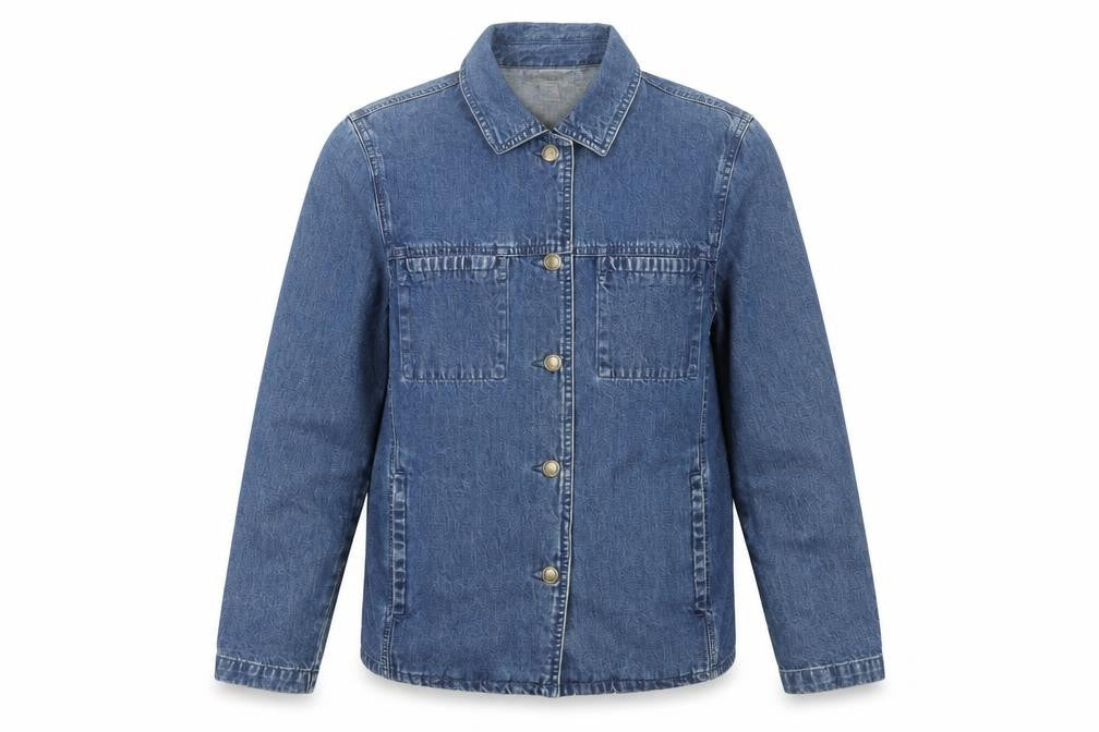 Talbots Women's Blue Denim Jacket, Size S, Collared Classic Style