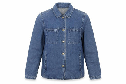 Talbots Women's Blue Denim Jacket, Size S, Collared Classic Style
