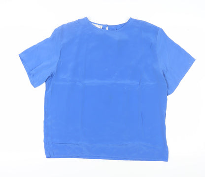 Ashley Hill Women's Blue Blouse Large Casual