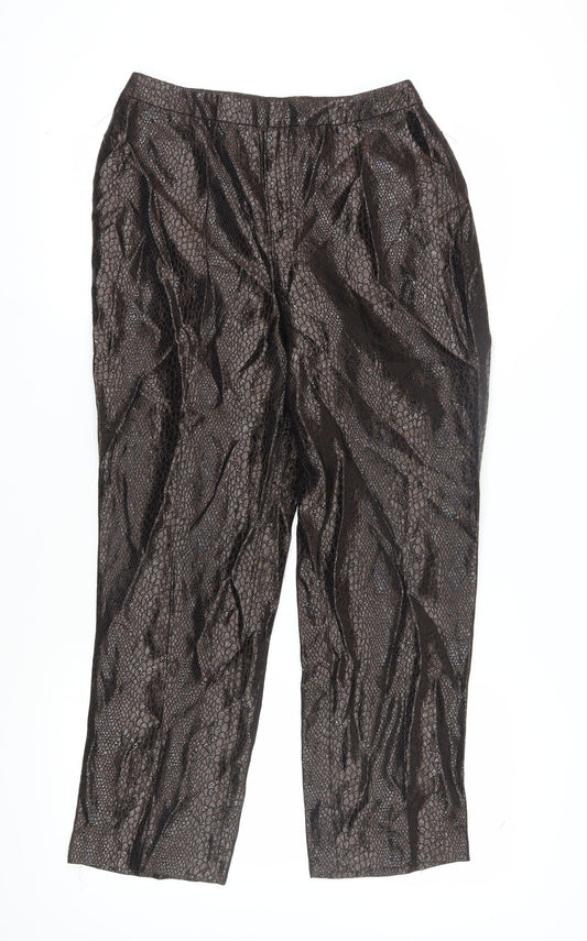 Linda Allard Ellen Tracy Women's Brown Cropped Trousers