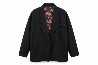 See U Soon Women's Black Wool Blazer XS Business Workwear
