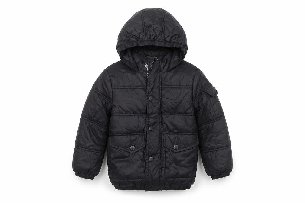 Firetrap Boys Black Puffer Jacket 3-4 Years Hooded Winter