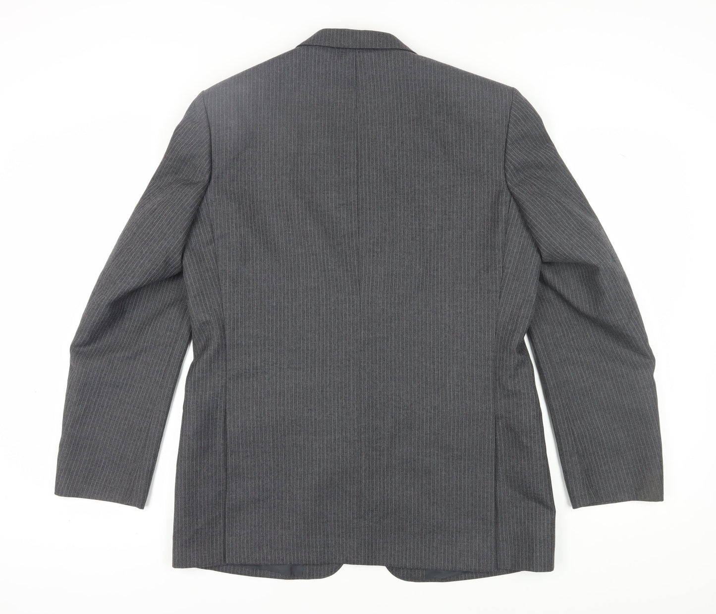 C&A Men's Grey Long Striped Blazer - Size 42L