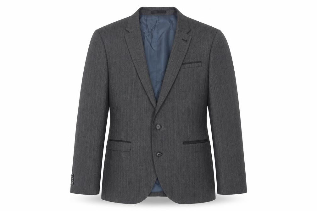 Next Men's Grey 42R Suit Jacket Single-Breasted