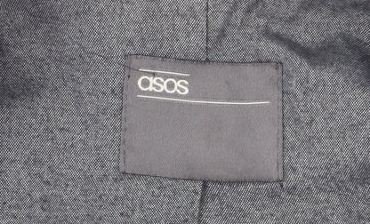 Brand and care label for ASOS Men's Green XL Mid-Length Cotton Jacket