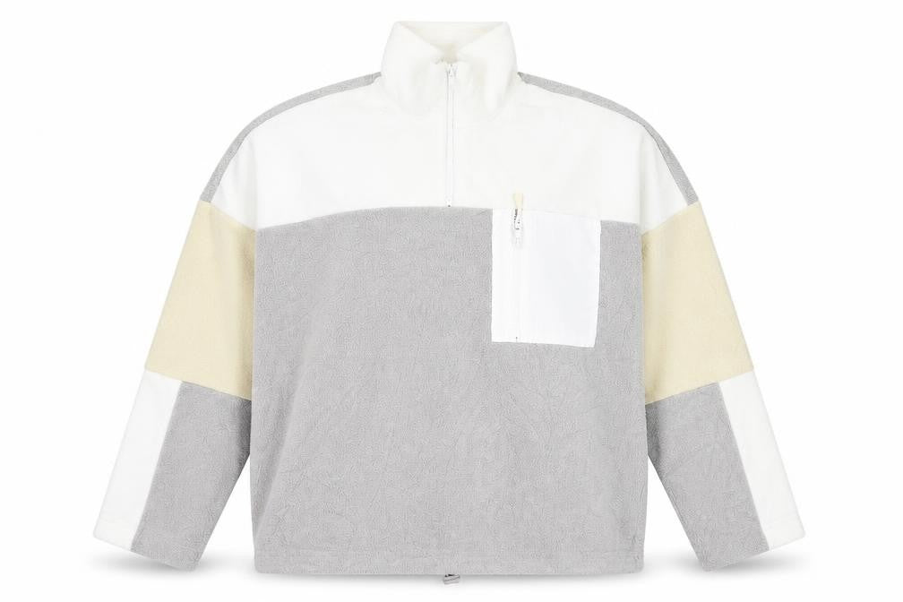 Monki Women's Grey Colourblock XS Pullover Sweatshirt