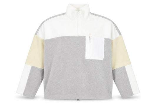 Monki Women's Grey Colourblock XS Pullover Sweatshirt