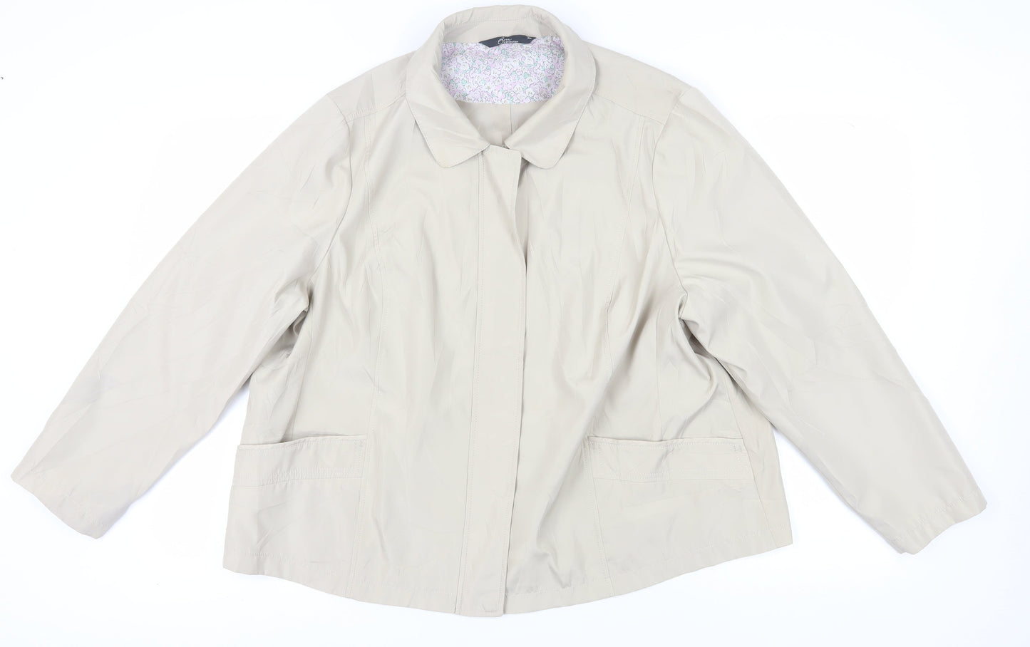 Bm Collection Beige Women's XL Jacket - Casual & Classic
