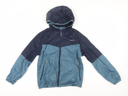 Additional front view of Freedom Trail boys’ blue windbreaker jacket 11-12 years