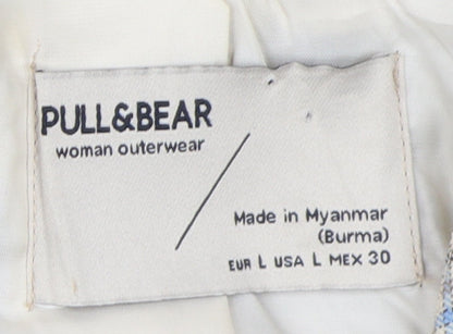 Pull&Bear Women's Beige Check Blazer L
