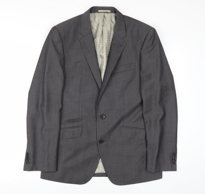 Next Men's Grey Blazer Single-Breasted 38S