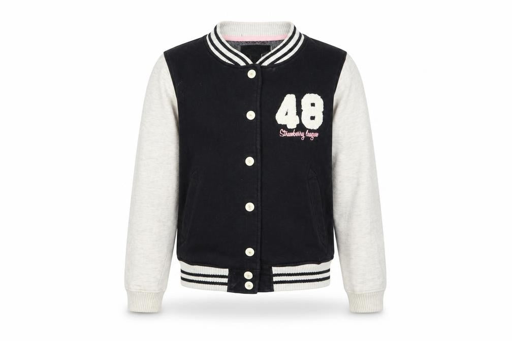 L.O.G.G. Girls Black Varsity Jacket 9-10 Years