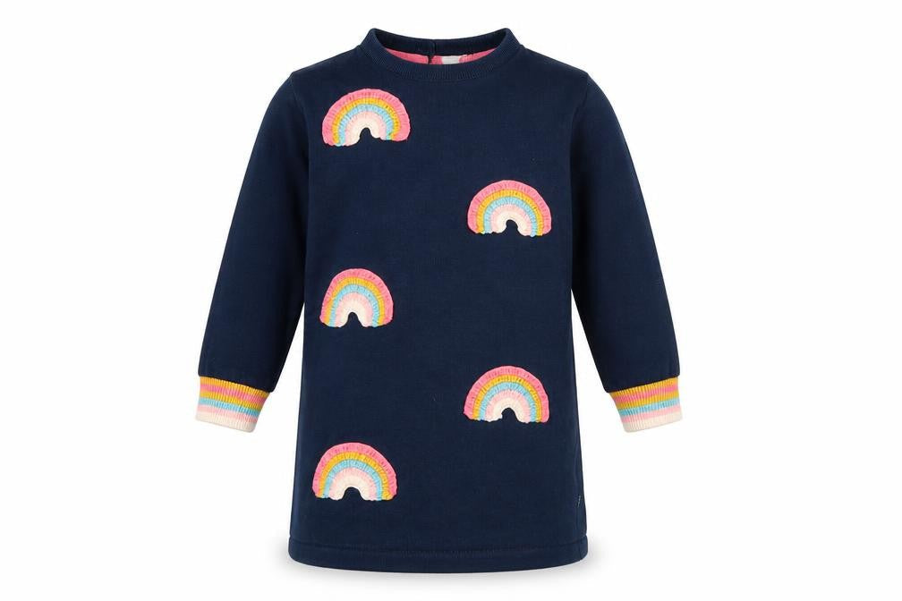 Next Girls Baby Rainbow Knit Dress Blue 12-18 Months
