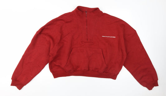 PrettyLittleThing Women's Red Pullover Sweatshirt L