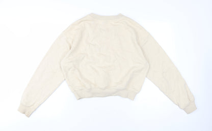 H&M Women's Beige Pullover Sweatshirt - Size S
