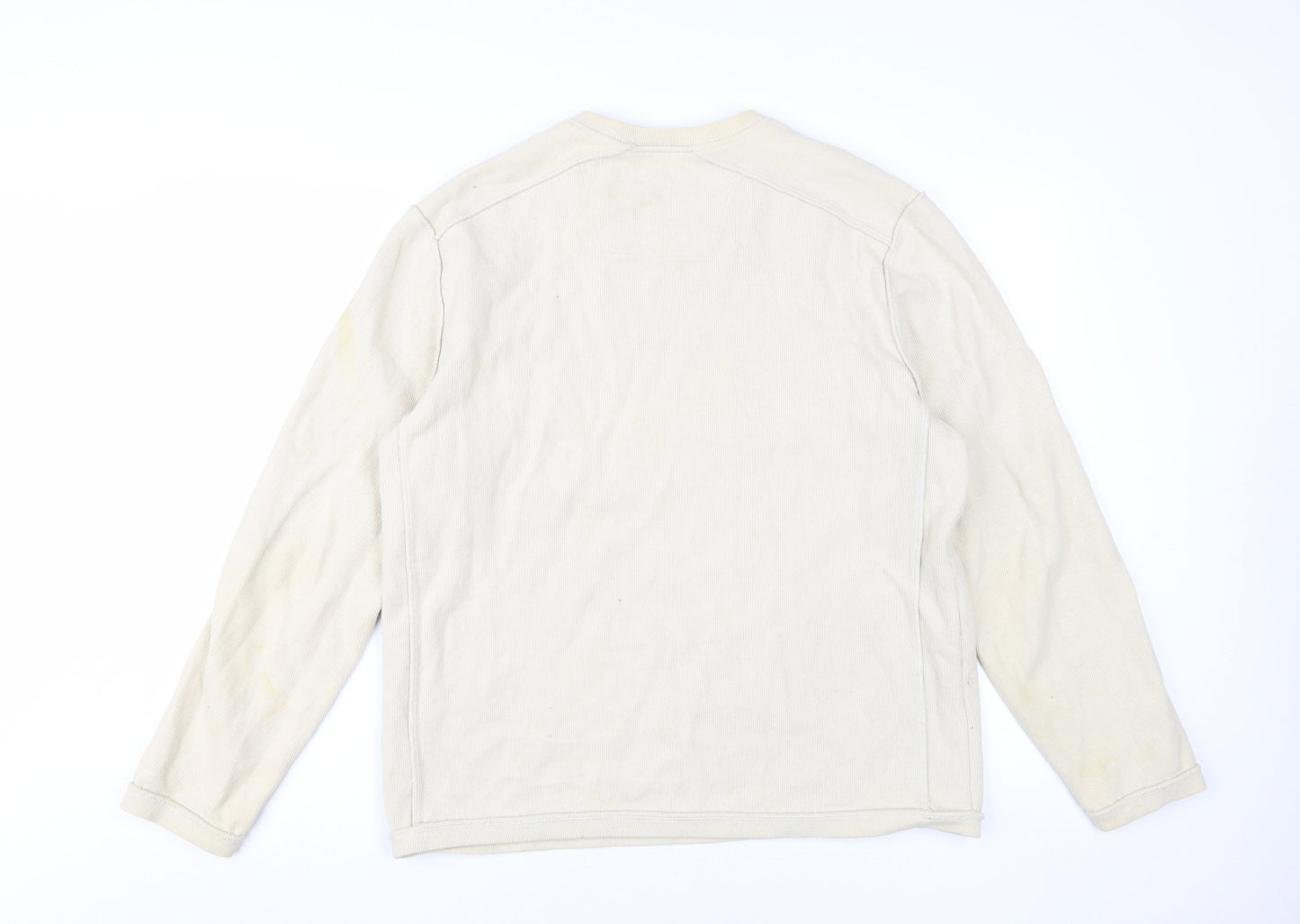 Next Men's Beige Pullover Sweatshirt L Long Sleeve