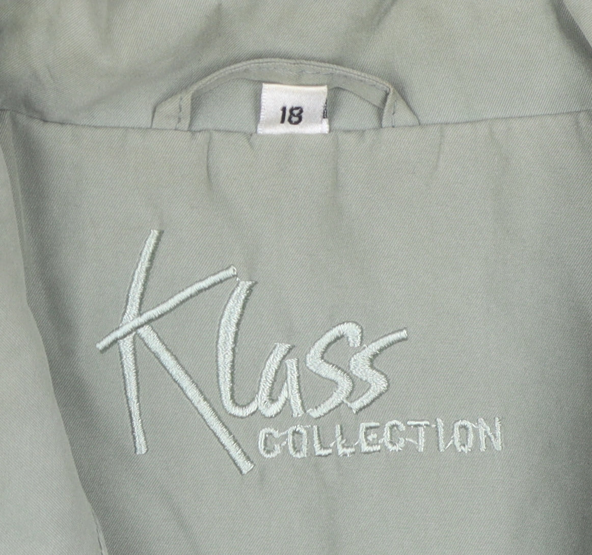 Klass Collection Women's Green Basic Jacket Size 18