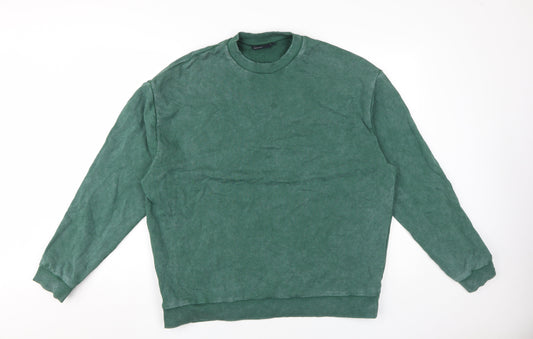 ASOS Men's Green Crew Neck Pullover Sweatshirt M