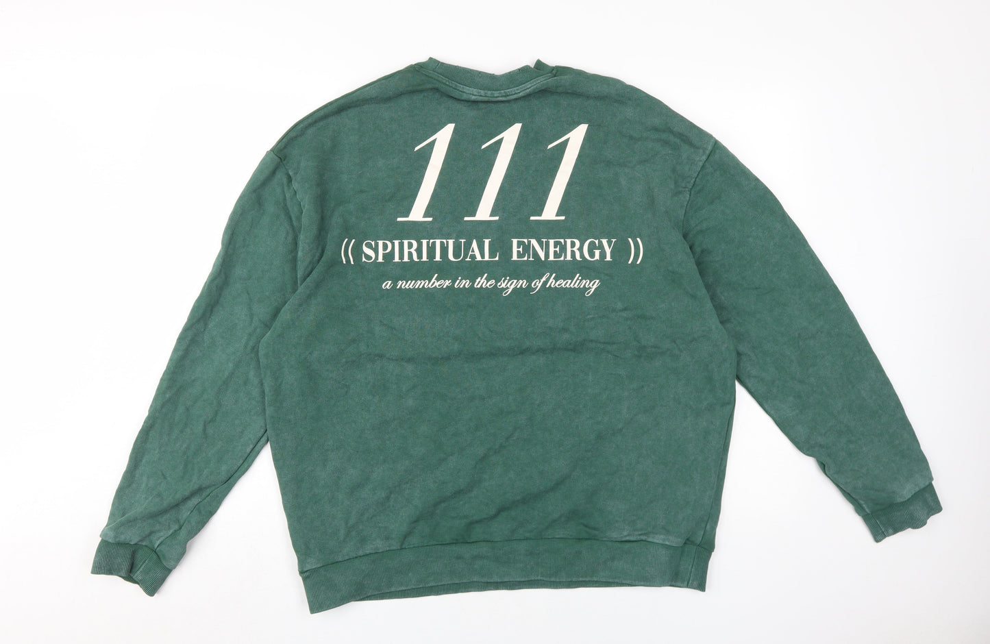 ASOS Men's Green Crew Neck Pullover Sweatshirt M