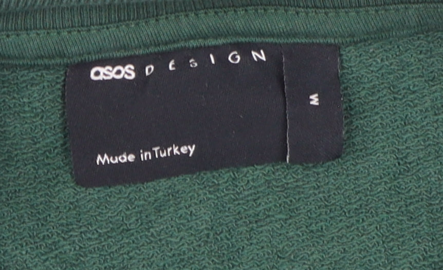 ASOS Men's Green Crew Neck Pullover Sweatshirt M