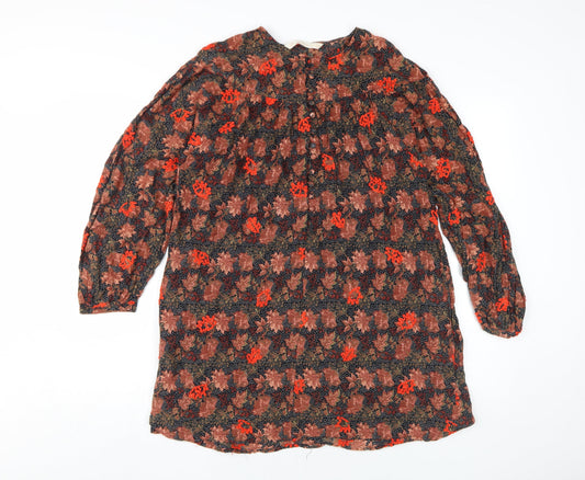 Zara Women's Floral XS Shift Dress, Multicoloured