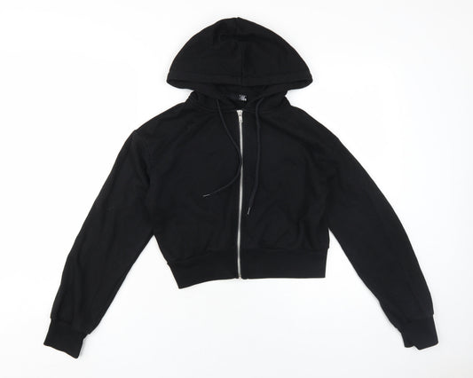 boohoo Women's Black Full Zip Hoodie Size 10