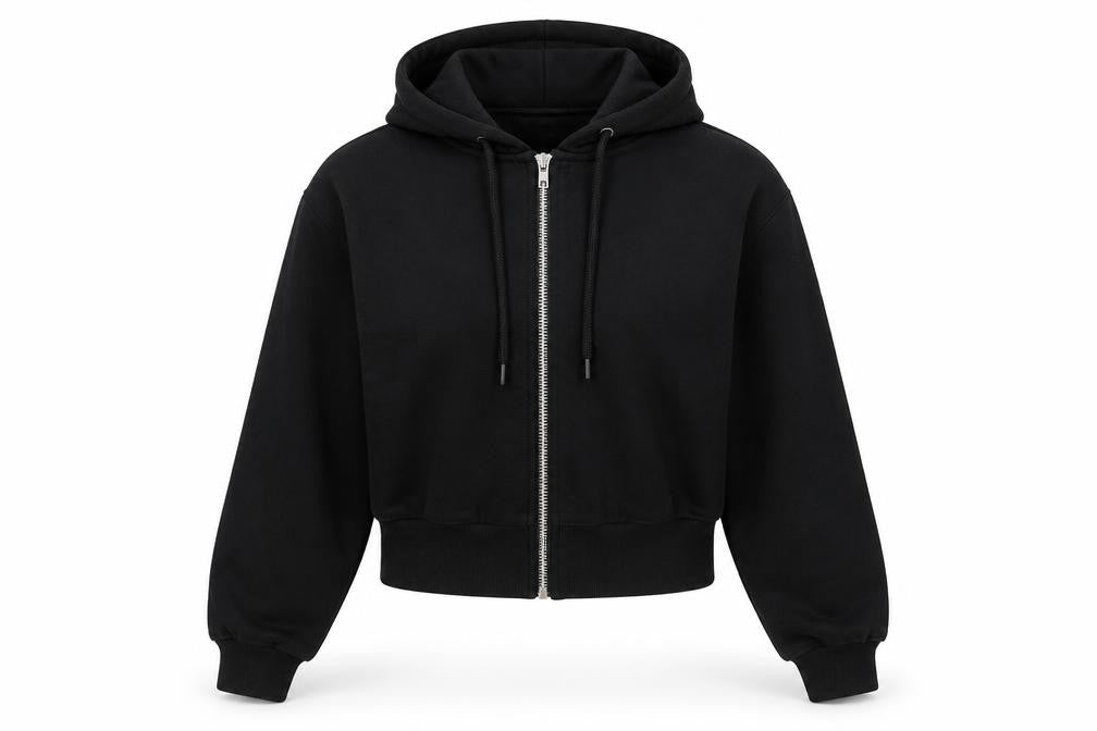boohoo Women's Black Full Zip Hoodie Size 10