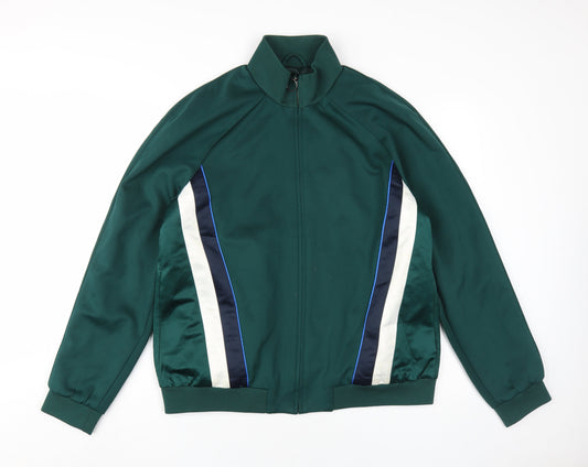 Topman Men's Green Bomber Jacket - Size L Casual