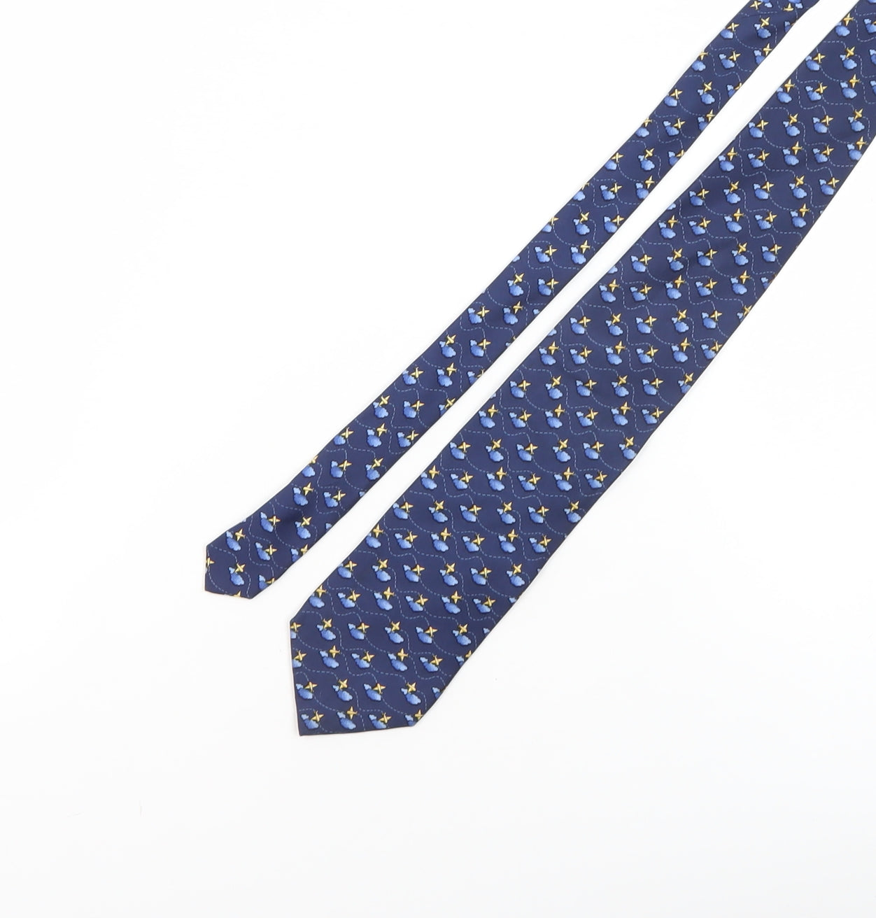 Beaufort Men's Blue Silk Airplane Pattern Tie