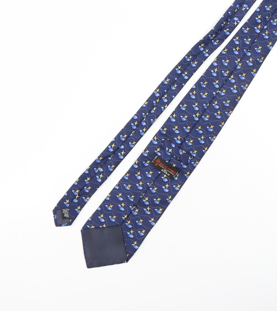 Beaufort Men's Blue Silk Airplane Pattern Tie