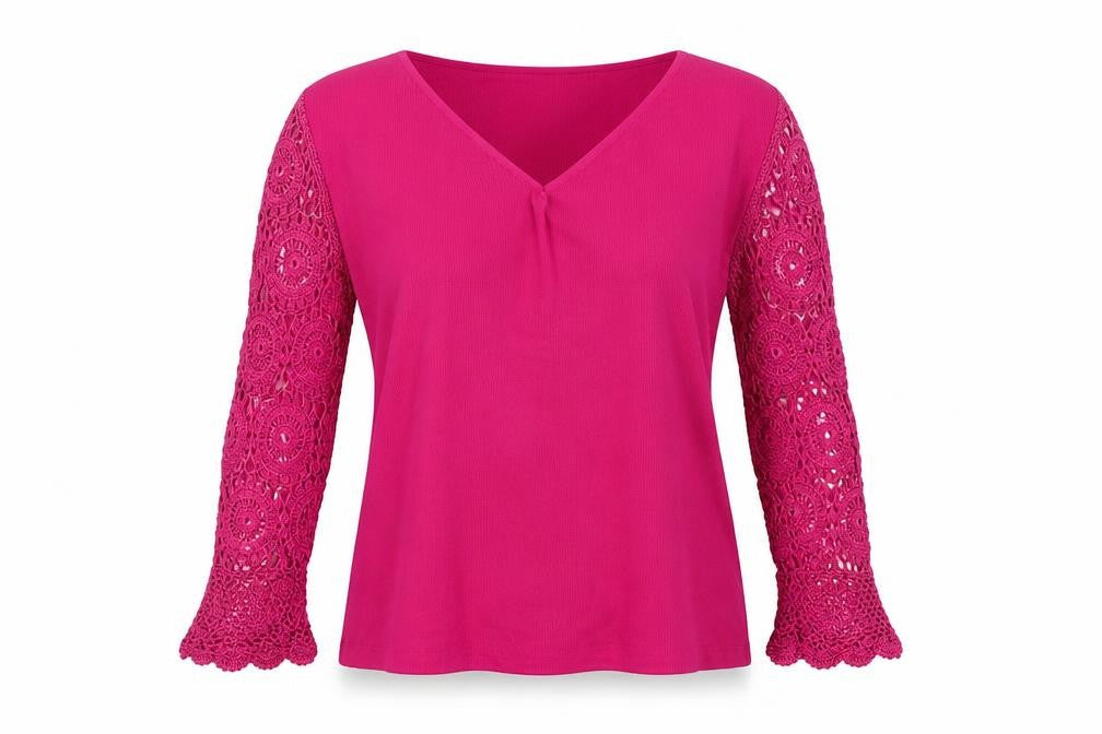 Joseph A. Women's Pink V-Neck Pullover Jumper