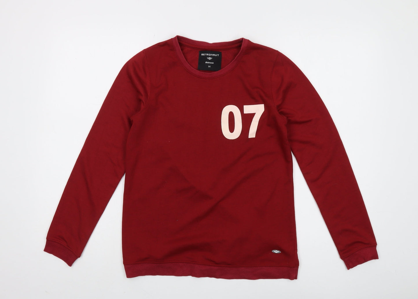 Metronaut Unisex Red Pullover Sweatshirt S