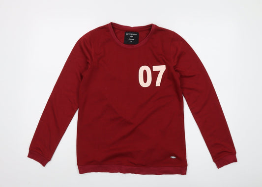 Metronaut Unisex Red Pullover Sweatshirt S