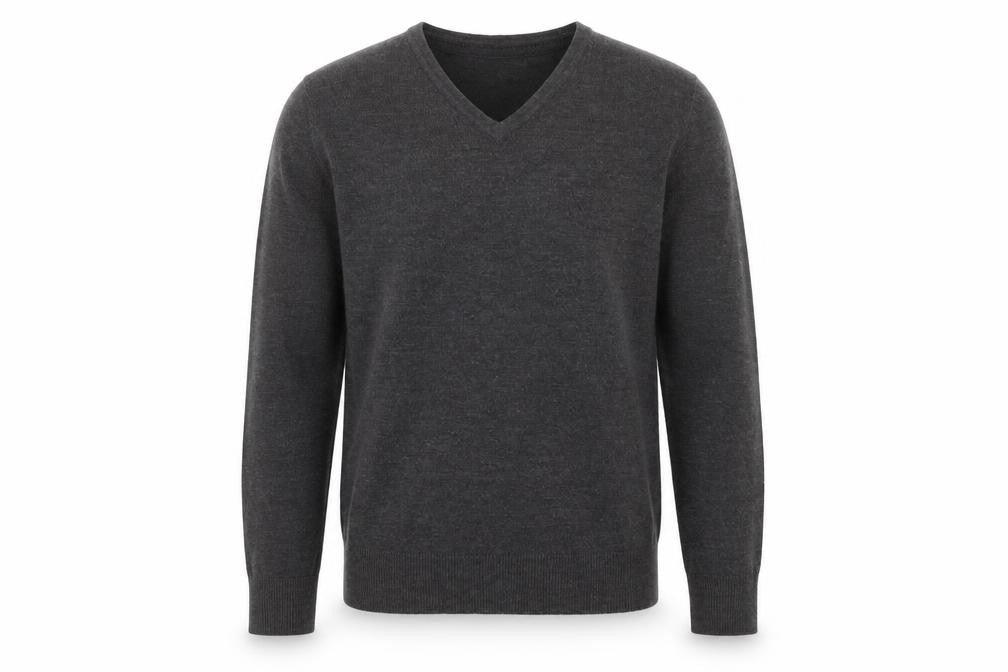 Burton Men's Grey V-Neck Pullover Jumper, M