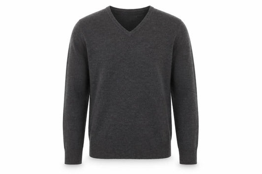 Burton Men's Grey V-Neck Pullover Jumper, M