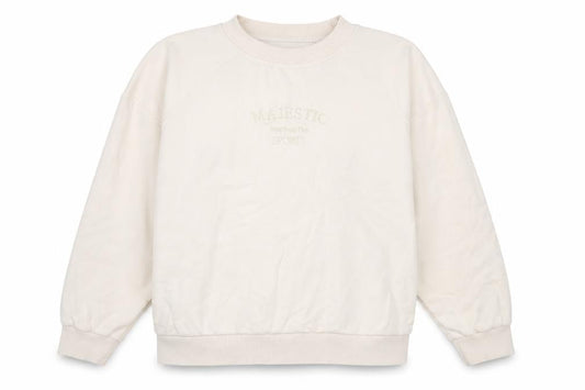 MNG Women's Ivory Pullover Sweatshirt, Medium