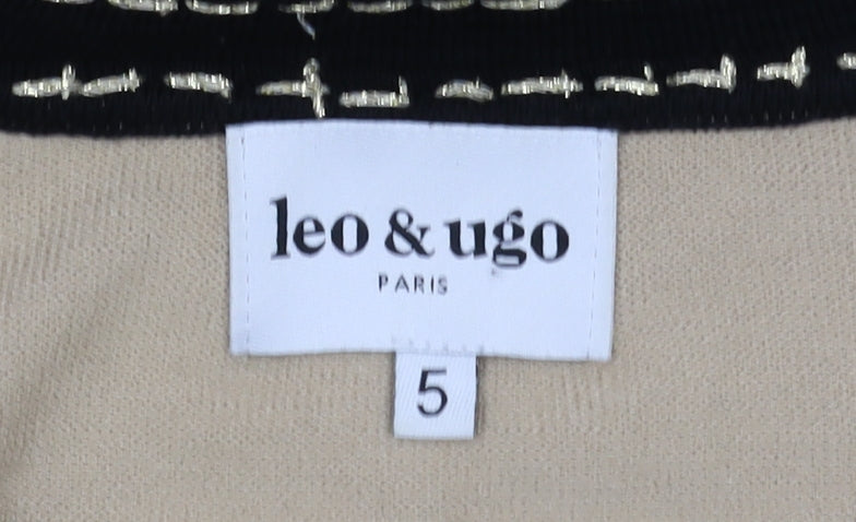 Leo & Ugo Women's Beige Henley Jumper, L