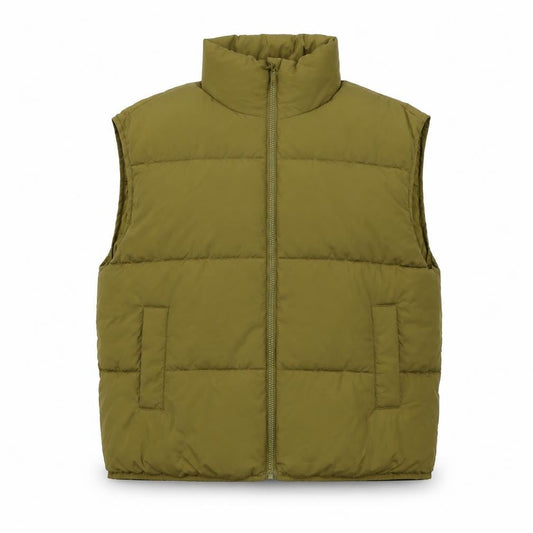 H&M Mens Green Puffer Jacket, Full Zip Size M,