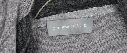 Per Una Women's Grey Cardigan Size 10 Regular