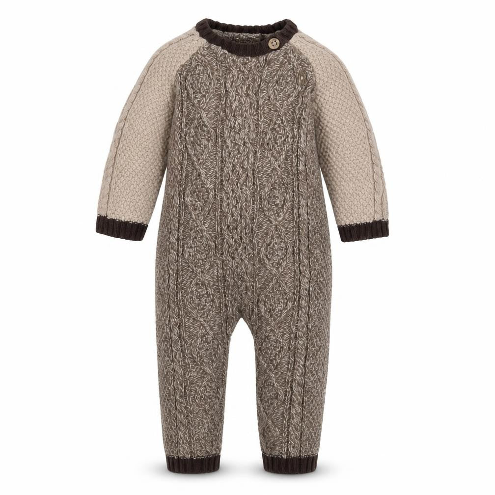 Next Unisex Baby Romper Brown 3-6 Months Knit Style