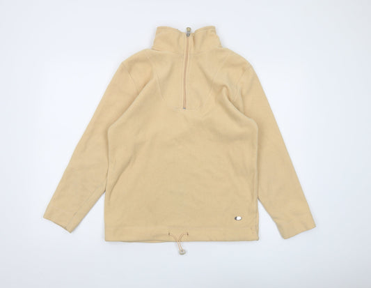 Tony Brown Unisex Beige Fleece Zip Pullover Sweatshirt M