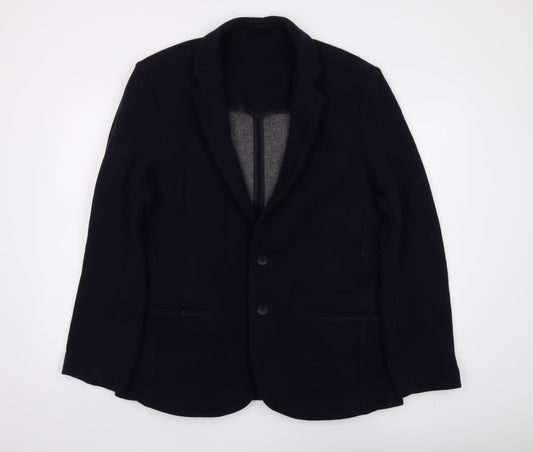 River Island Men's Blue Wool Blazer Size 44