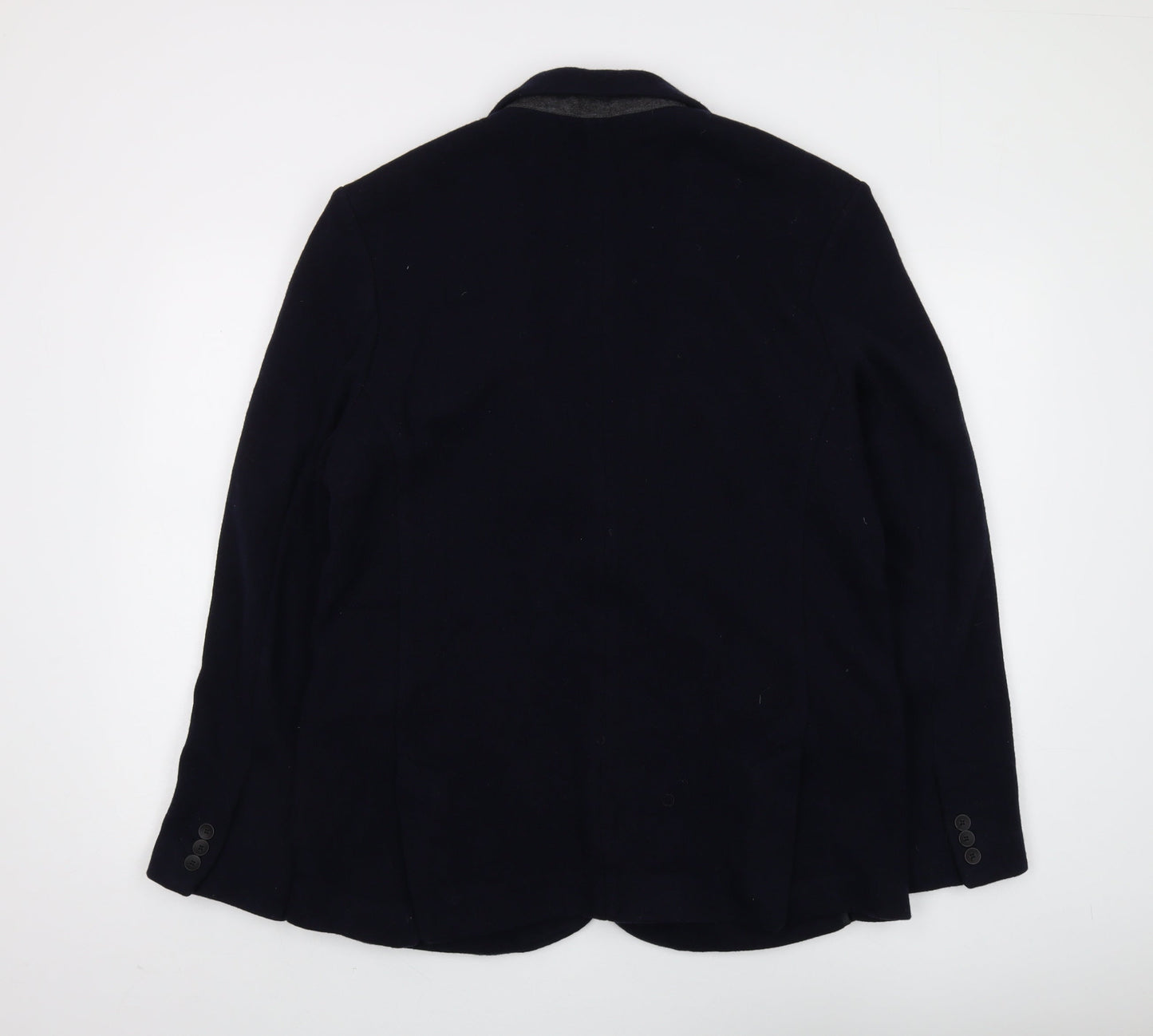 River Island Men's Blue Wool Blazer Size 44