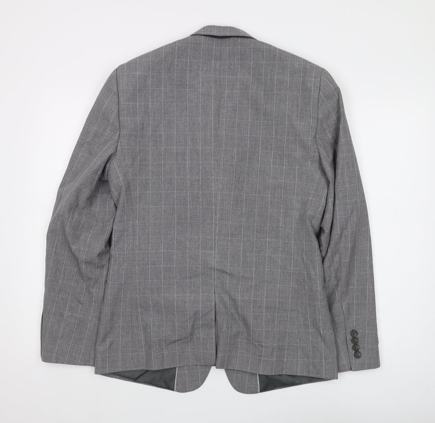 River Island Men's Grey Check Suit Jacket 38R